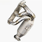 Catted Exhaust Manifold Long Tube for Porsche Carrera 911 997 997.1 997.2 3.6L 3.8L - Bull Boost Performance