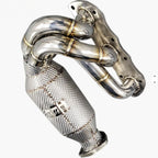 Catted Exhaust Manifold Long Tube for Porsche Carrera 911 997 997.1 997.2 3.6L 3.8L - Bull Boost Performance