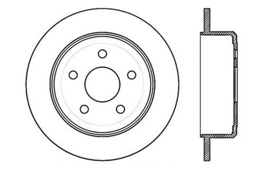 StopTech Power Slot 07-13 Jeep Wrangler Rear Left Drilled & Slotted Rotor