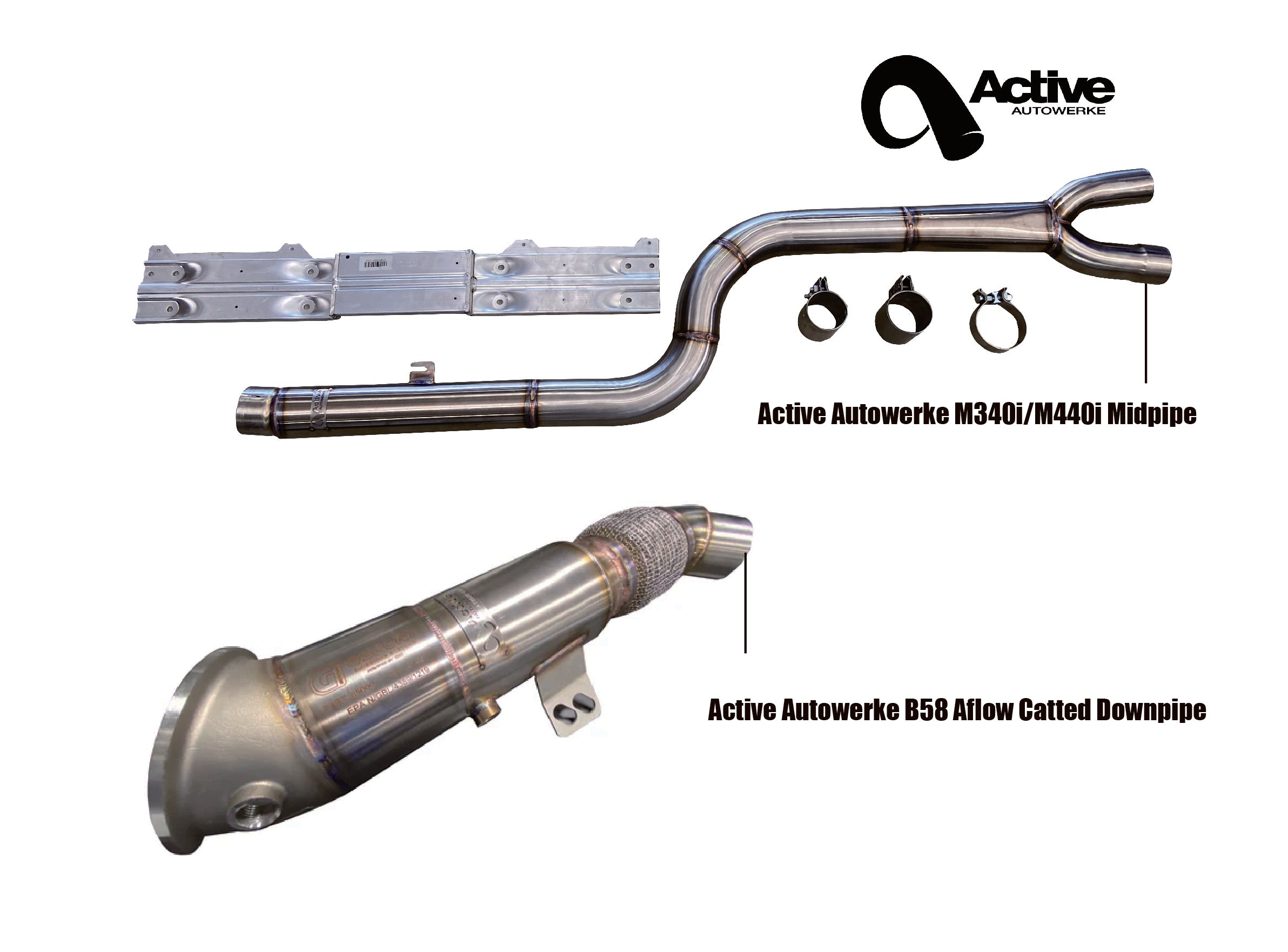 Active Autowerke M340i/M440i AFlow Downpipe Midpipe Bundle