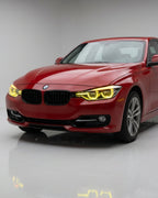 BMW 3 Series F30 / F31 / F35 V3 Silver Tri-Color LED Headlight Assembly (White / Yellow / Red DRL / LCI Style Look) 2012 - 2018 (Replaces 63117314531)