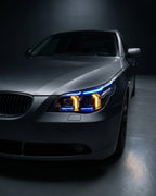 BMW 5 Series E60 Snake Eye LED Headlight Assembly with Dual-Color DRL 2003 - 2010