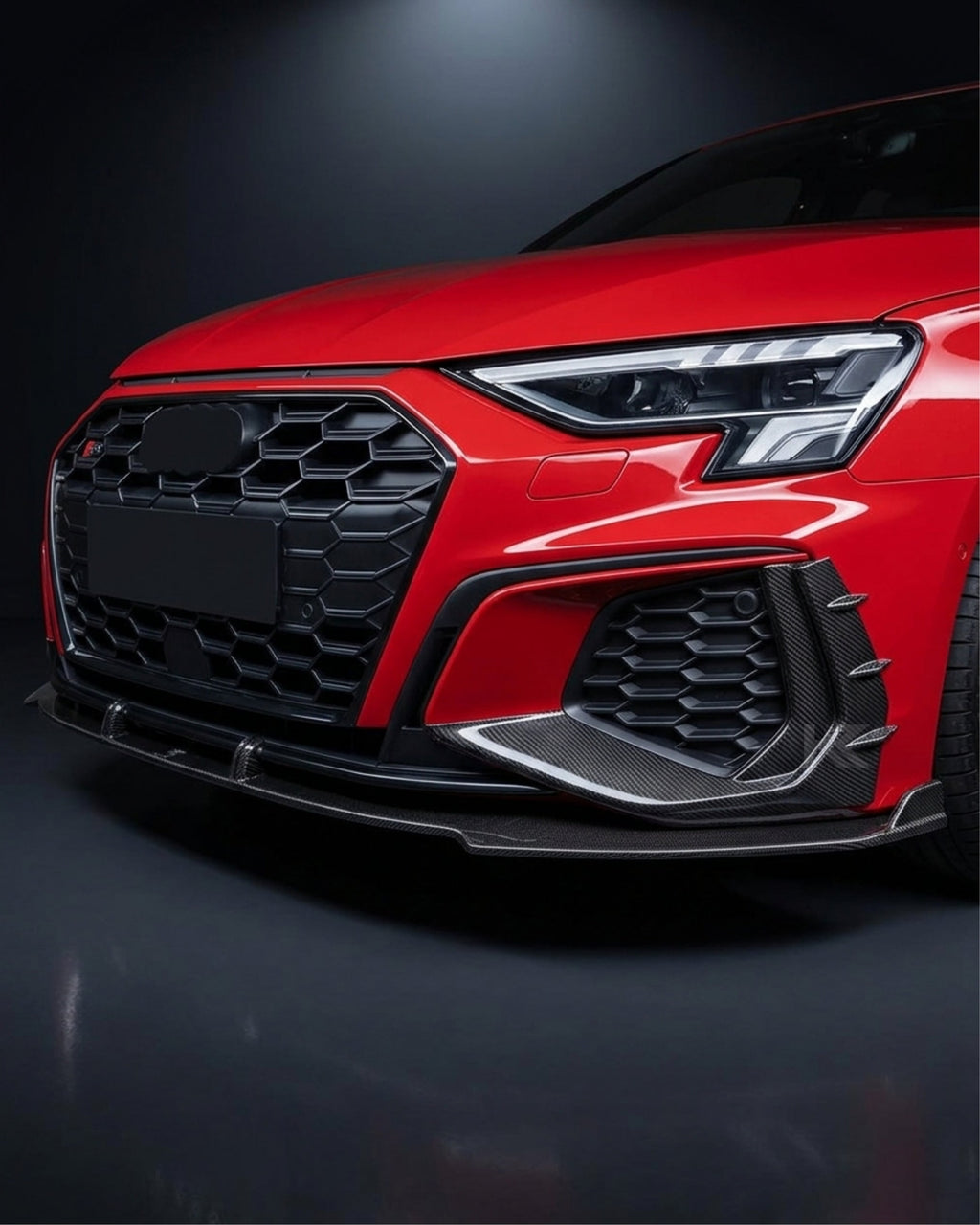 Audi S3 8Y / A3 S-Line Sedan Carbon Fiber Front Bumper Canards 2021 - 2023