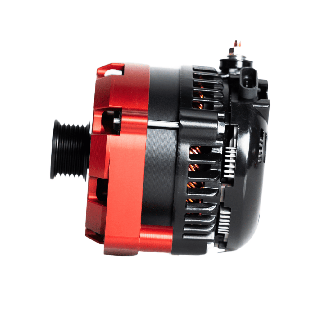 1996-2024 GM Billet High Output Alternator (Red) by JS Alternators