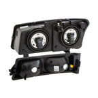 Raxiom 03-06 Chevrolet Silverado 1500 Axial Series Euro Headlights- Black Housing- Clear Lens