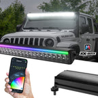 XK Glow XKmax 7in Offroad Light Bar w/ RGBW Chasing DRL & App Control