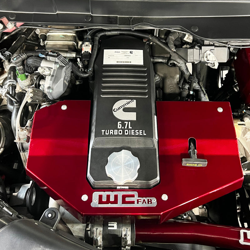 Wehrli 13-23 Dodge Cummins 6.7L Fabricated Aluminum Engine Cover - Fine Texture Black