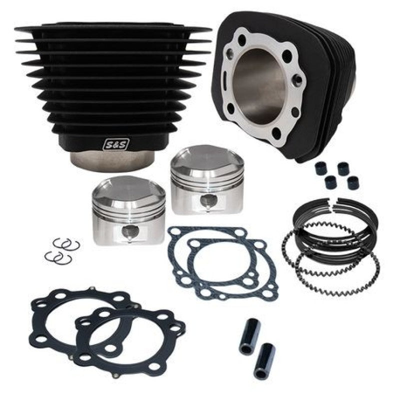 S&S Cycle 86-03 Sportster Models 1200cc Cylinder and Piston Kit - Wrinkle Black