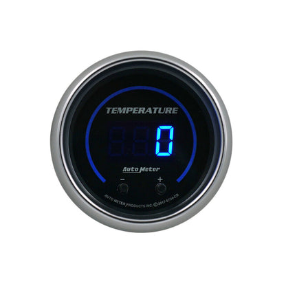 Autometer 52.4mm Black Switchable 60-340 Degrees F / 40-170 Degrees C Cobalt Elite Digital Gauge