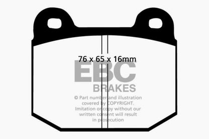 EBC 87-92 Alfa Romeo 75 1.6 Ultimax2 Front Brake Pads