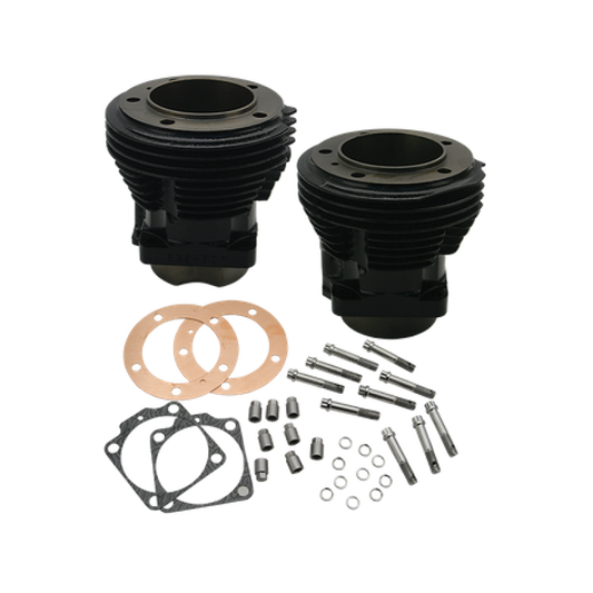 S&S Cycle 66-84 BT w/ S&S 98in Sidewinder Kit 3-5/8in Bore Cylinder Set - Gloss Black