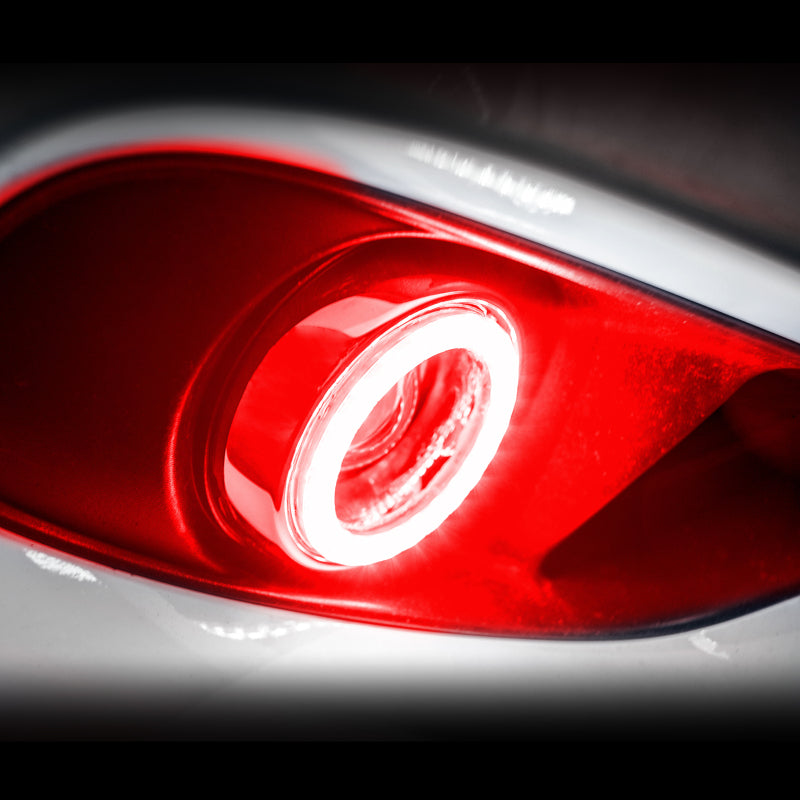 Oracle 10-12 Ford Mustang Shelby Bumper Surface Mount LED Fog Light Halo Kit - Red