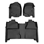 Smart Trim™ Custom Fit Floor Liners For 2007-2013 Silverado/Sierra 1500 Crew Cab - 2007-2014 2500/3500 HD Crew Cab