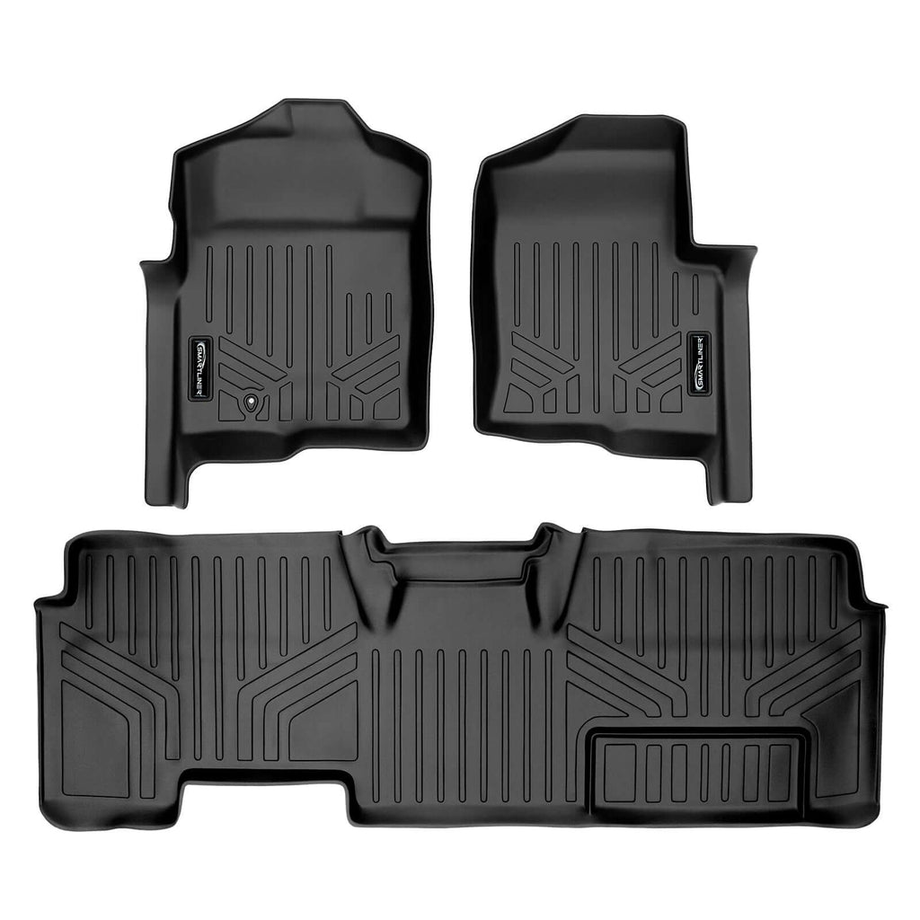 Smart Trim™ Custom Fit Floor Liners For 2009-2010 Ford F-150 SuperCab Non Flow-Through Center Console