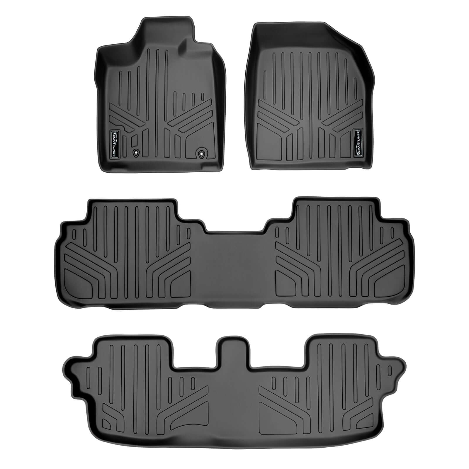 SMARTLINER Custom Fit Floor Liners For 2008-2013 Toyota Highlander (Hybrid Only)