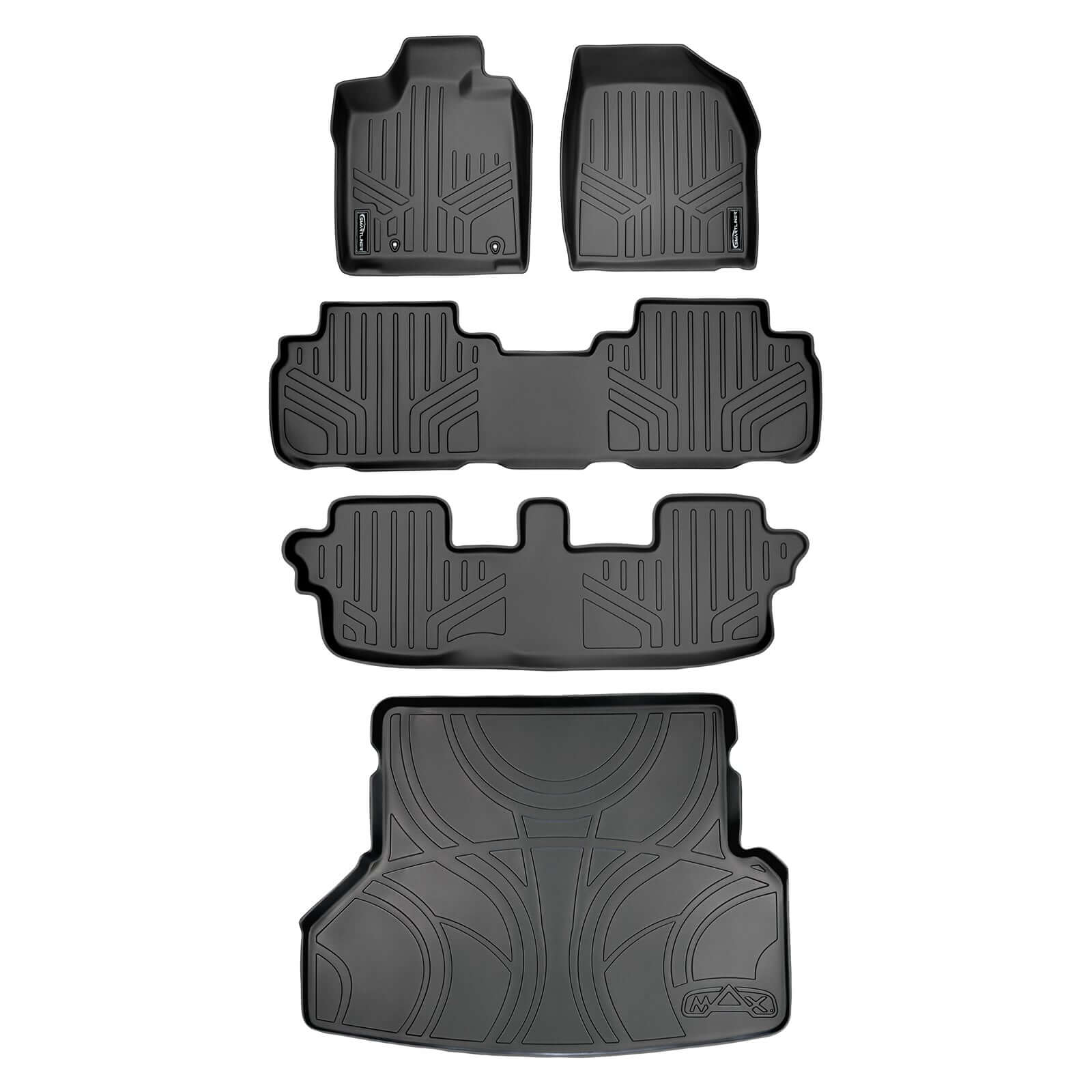SMARTLINER Custom Fit Floor Liners For 2008-2013 Toyota Highlander (Hybrid Only)