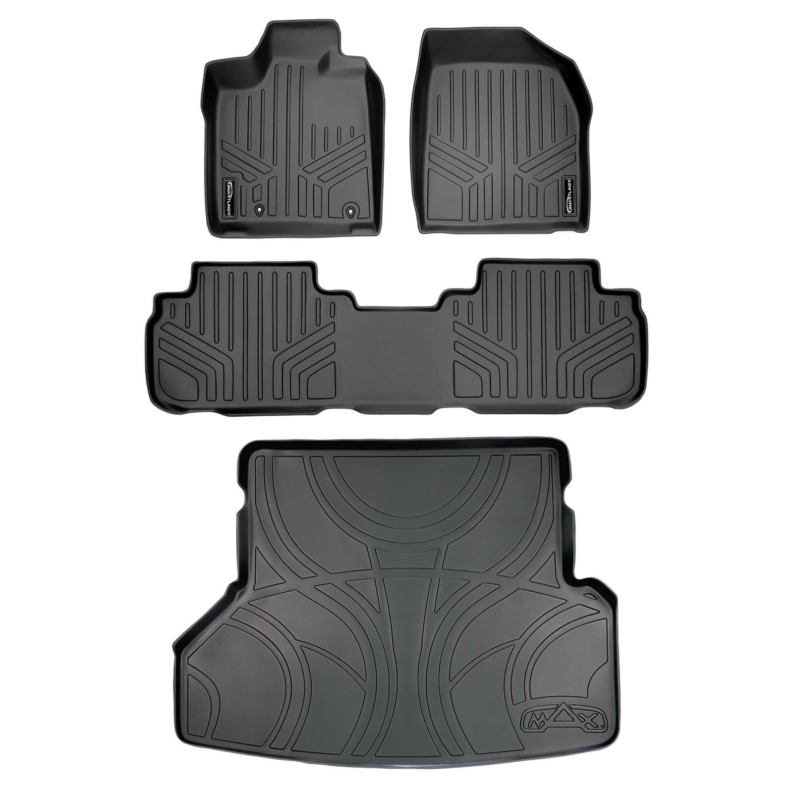 SMARTLINER Custom Fit Floor Liners For 2008-2013 Toyota Highlander (Hybrid Only)