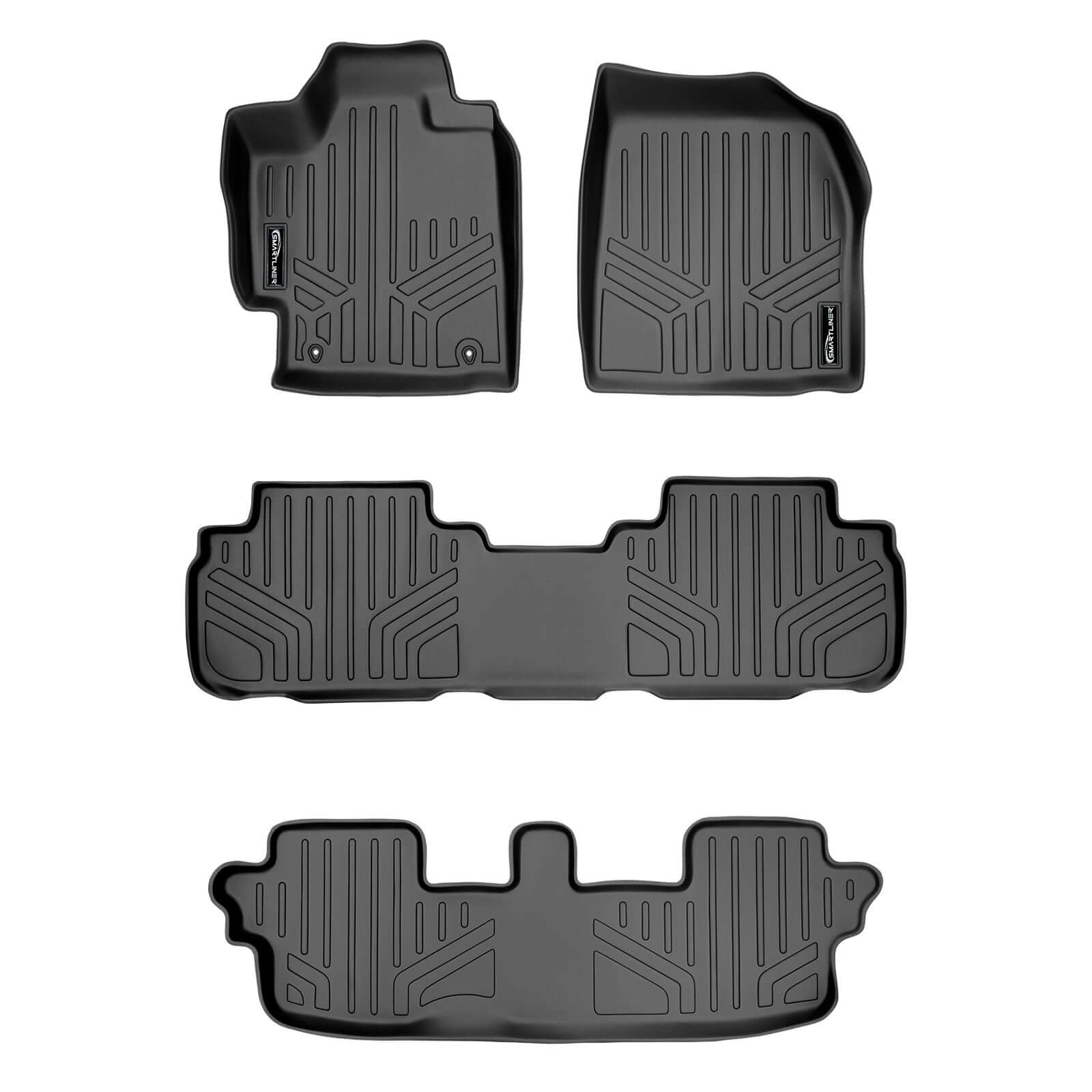 SMARTLINER Custom Fit Floor Liners For 2008-2013 Toyota Highlander (Non Hybrid)