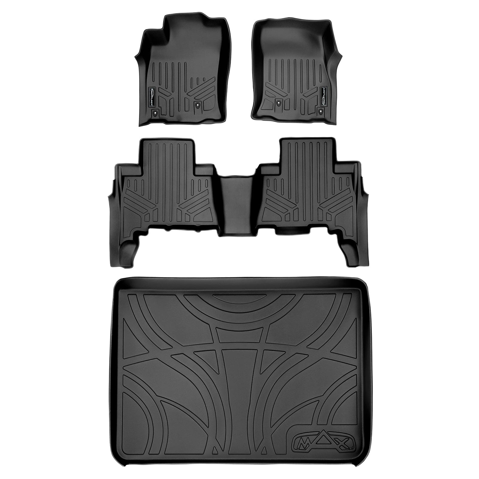 SMARTLINER Custom Fit Floor Liners For 2010-2012 Toyota 4Runner (5 Passenger with sliding Cargo Tray)