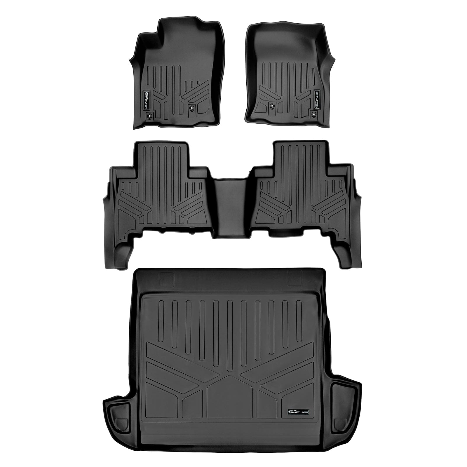 SMARTLINER Custom Fit Floor Liners For 2010-2012 Toyota 4Runner (5 Passenger without Sliding Rear Tray)