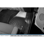 SMARTLINER Custom Fit Floor Liners For 2011-2012 F-250/F-350 Super Duty SuperCab with Depressed Drivers Side Pedal