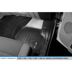 SMARTLINER Custom Fit Floor Liners For 2011-2012 F-250/F-350/F-450 Super Duty with Depressed Drivers Side Pedal
