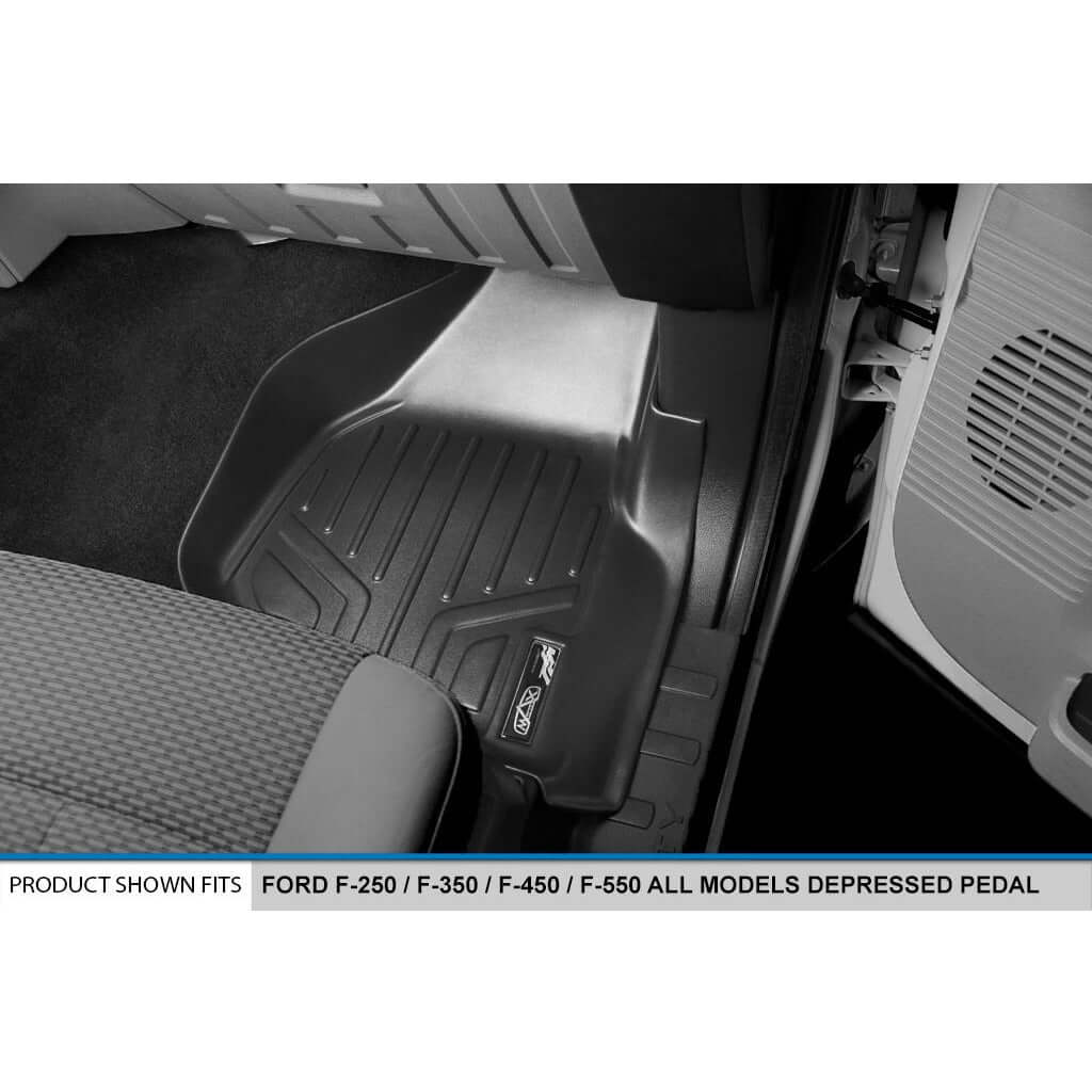SMARTLINER Custom Fit Floor Liners For 2011-2012 F-250/F-350/F-450 Super Duty with Depressed Drivers Side Pedal