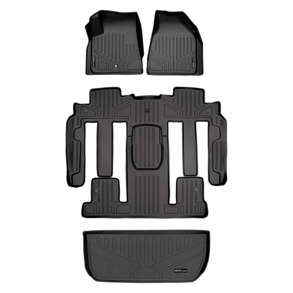 SMARTLINER Custom Fit Floor Liners For 2008 - 2017 Buick Enclave with 2nd Row Bucket Seats