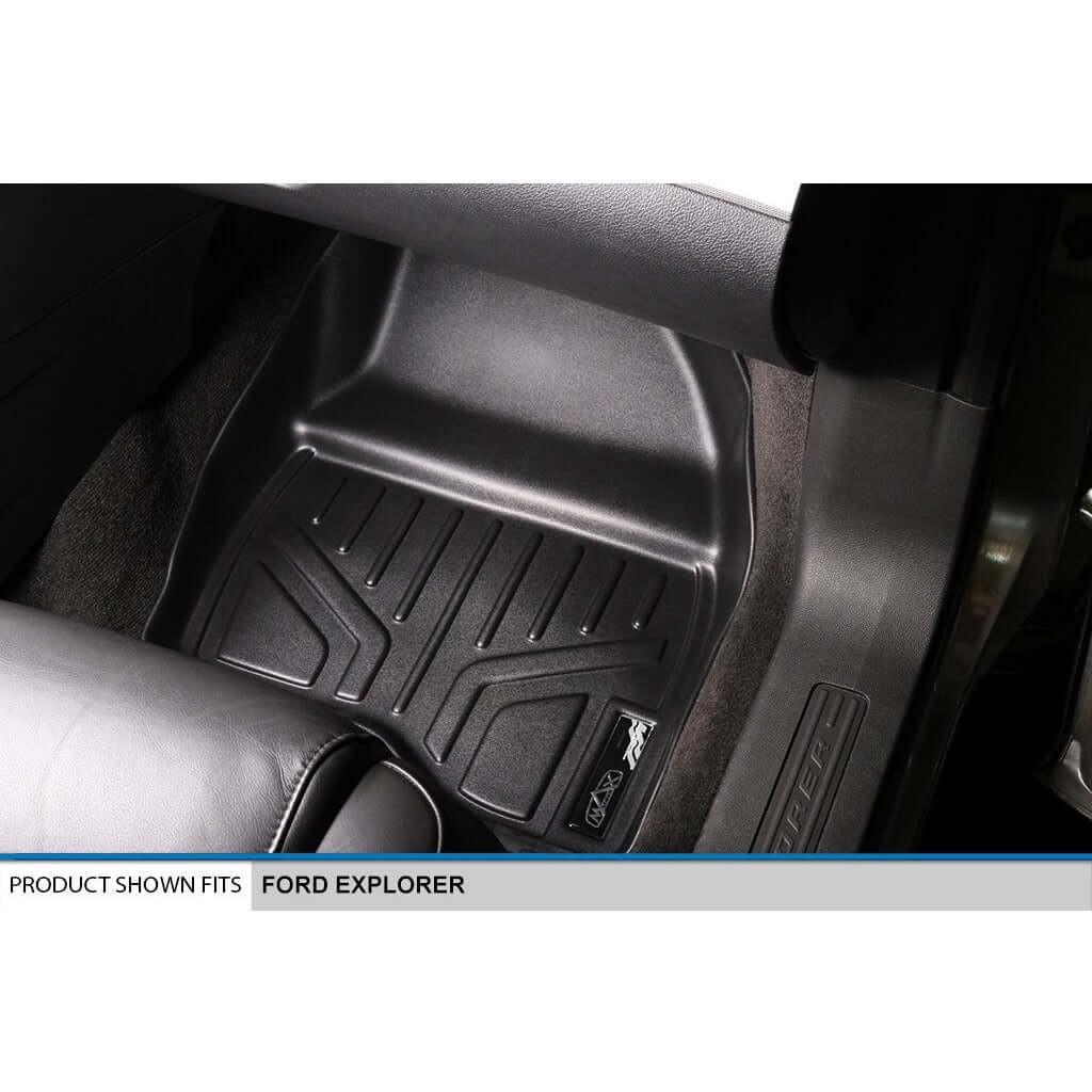SMARTLINER Custom Fit Floor Liners For 2011-2014 Ford Explorer (with 2nd Row Center Console)
