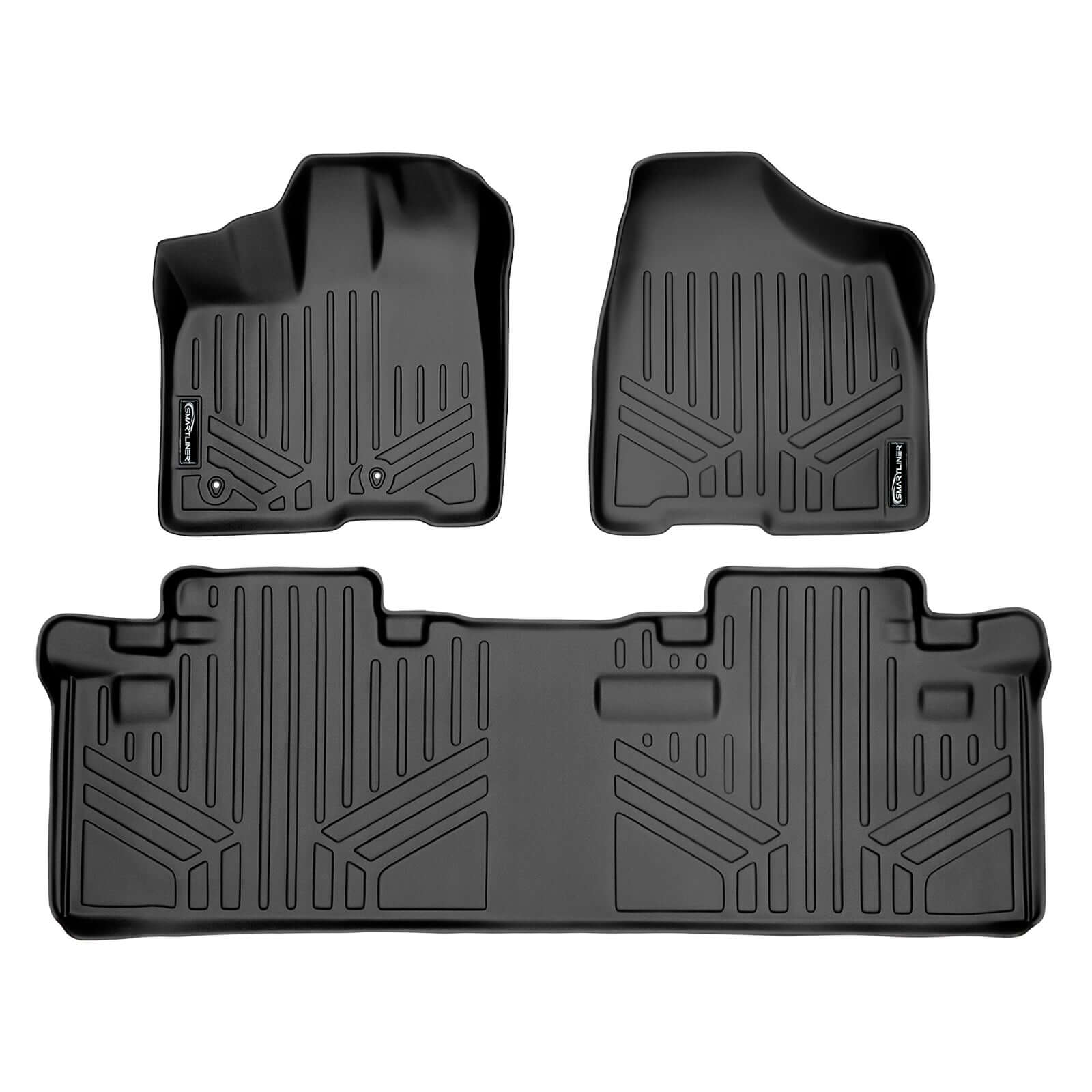 SMARTLINER Custom Fit Floor Liners For 2011-2012 Sienna (8 Passenger Model with Power Folding 3rd Row Seats)