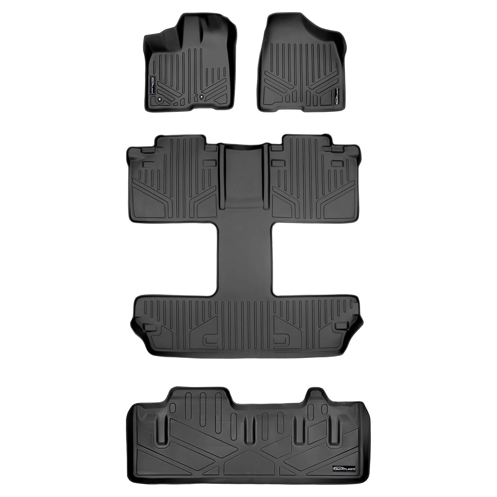 Smart Trim™ Custom Fit Floor Liners For 2011 2012 Toyota Sienna 7 Passenger Model