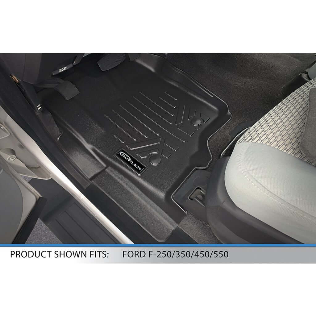 SMARTLINER Custom Fit Floor Liners For 2012-2016 Ford F-250/F-350 Super Duty SuperCab with Raised Drivers Side Pedal