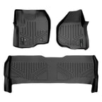 SMARTLINER Custom Fit Floor Liners For 2012-2016 F-250/F-350/F-450 Super Duty Crew Cab with Raised Drivers Side Pedal
