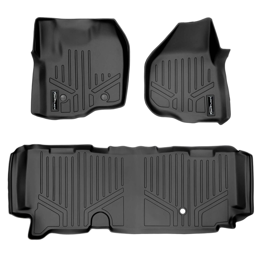 SMARTLINER Custom Fit Floor Liners For 2012-2016 Ford F-250/F-350 Super Duty SuperCab with Raised Drivers Side Pedal