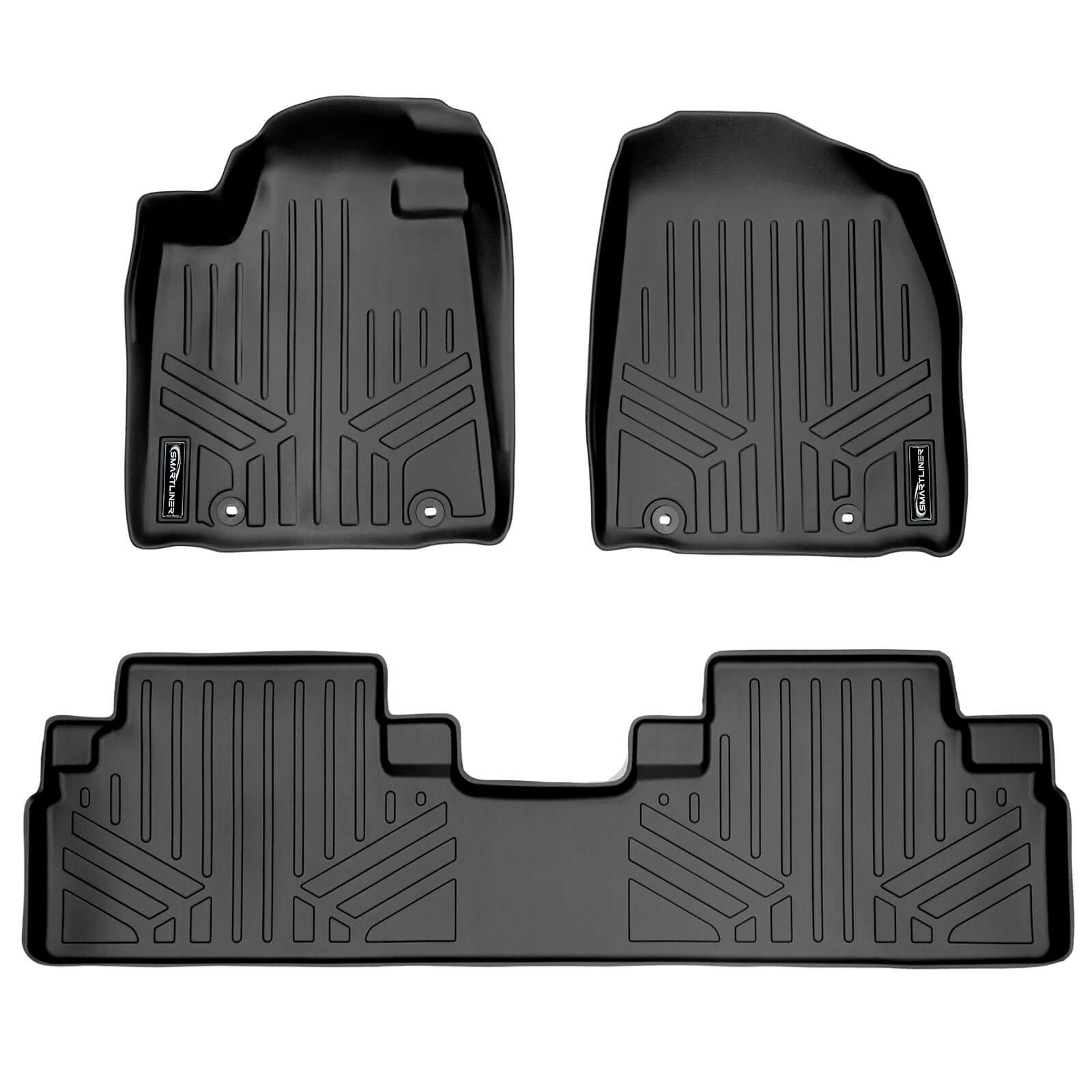 SMARTLINER Custom Fit Floor Liners For 2013-2015 Lexus RX (First Row Twist type Rings)