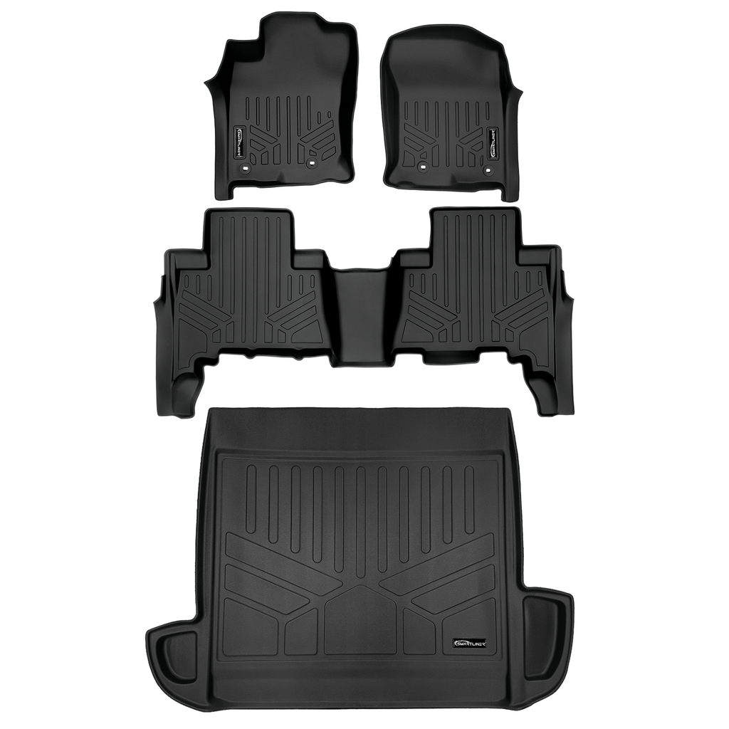 SMARTLINER Custom Fit Floor Liners For 2013-2024 Toyota 4Runner (5 Passenger Model without Sliding Rear Tray)