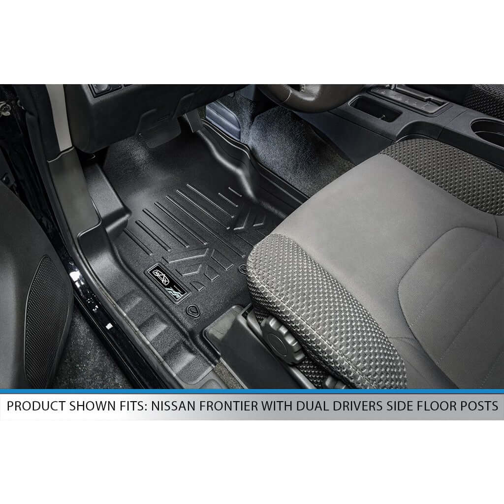 SmartCoverage™ Custom Fit Floor Liners For 2008-2021 Nissan Frontier with Dual Drivers Side Floor Posts