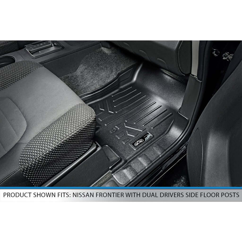 SmartCoverage™ Custom Fit Floor Liners For 2008-2021 Nissan Frontier with Dual Drivers Side Floor Posts