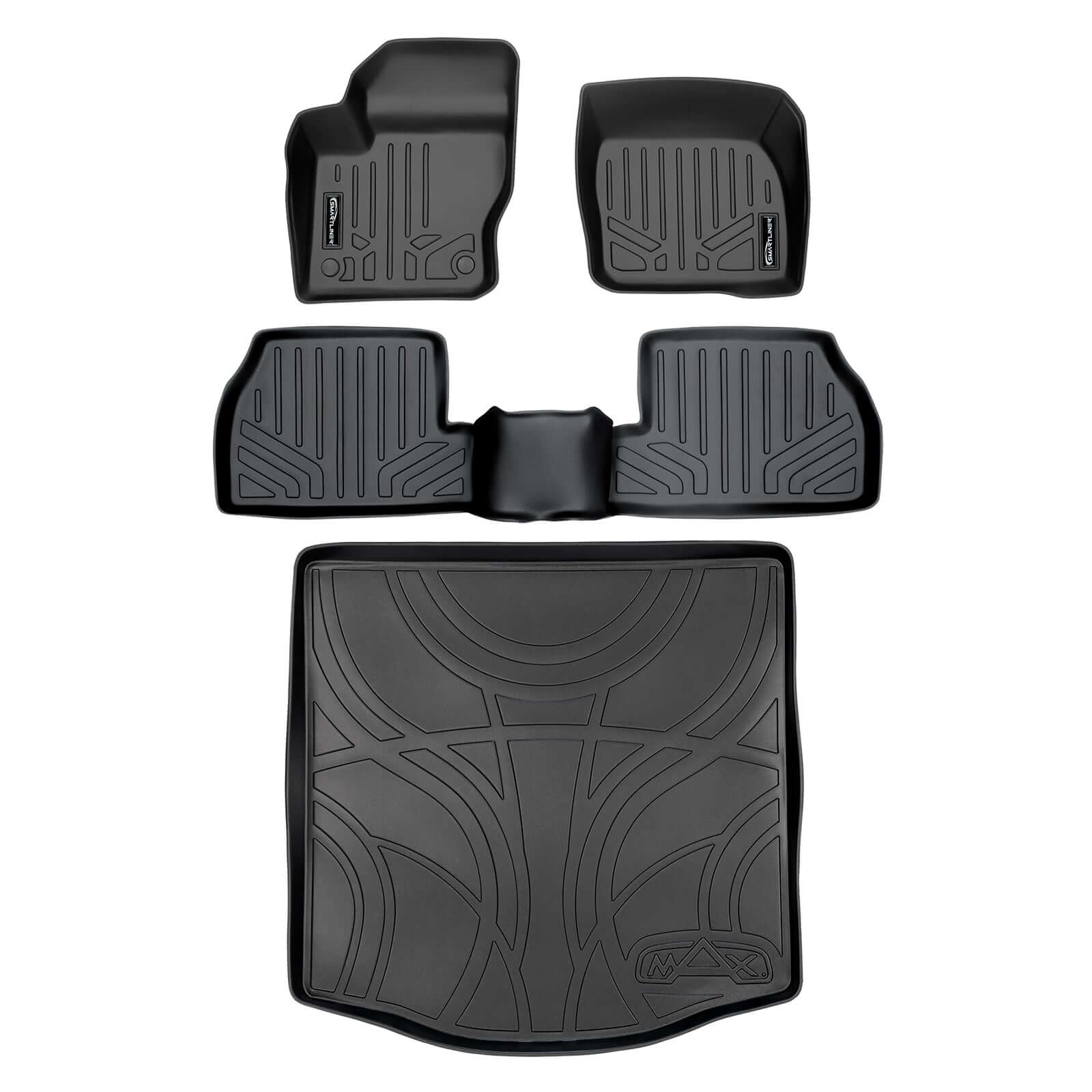 SMARTLINER Custom Fit Floor Liners For 2012-2018 Ford Focus Sedan (No SR or Electric Models)