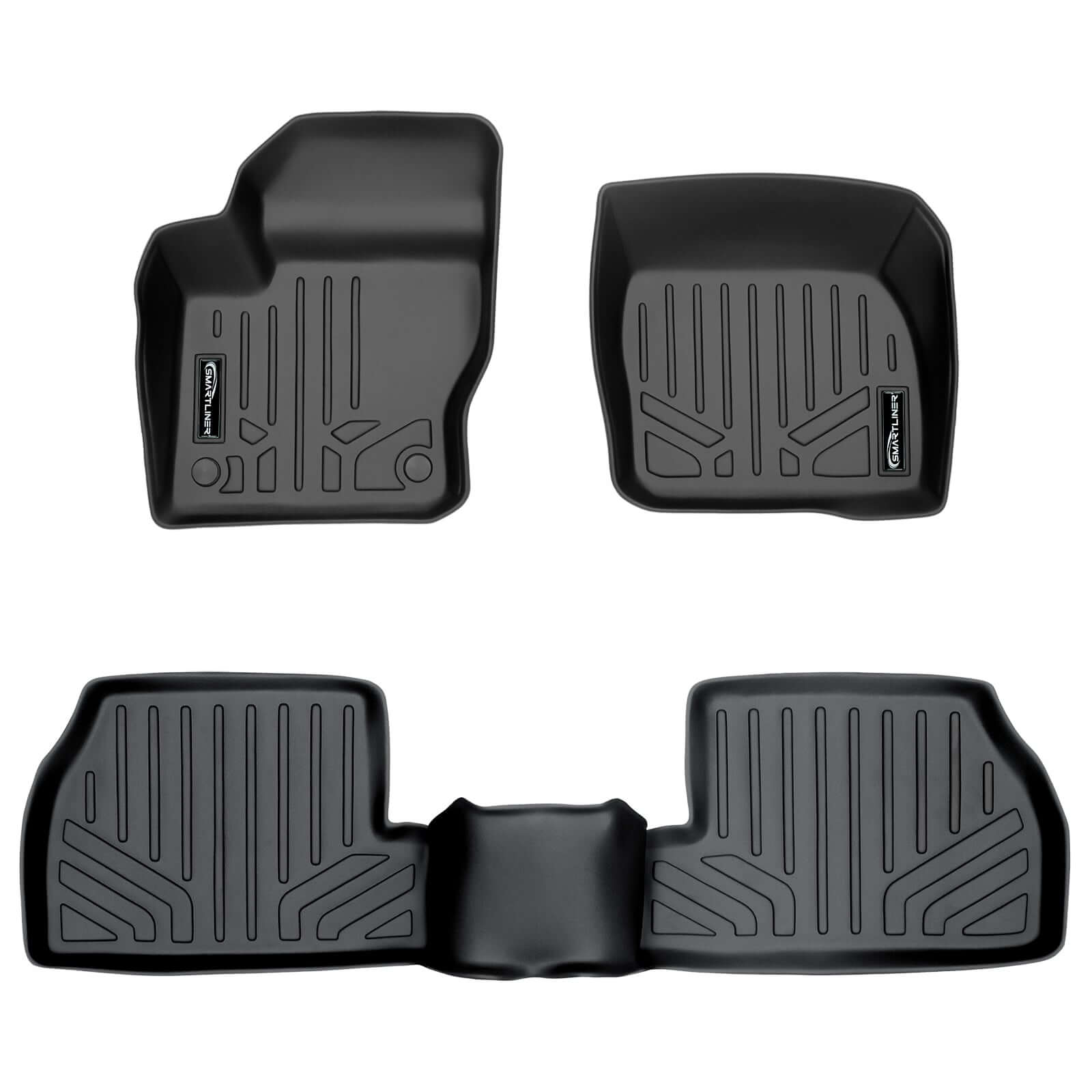 SMARTLINER Custom Fit Floor Liners For 2012-2018 Ford Focus Sedan W/O Subwoofer (No SR Models)