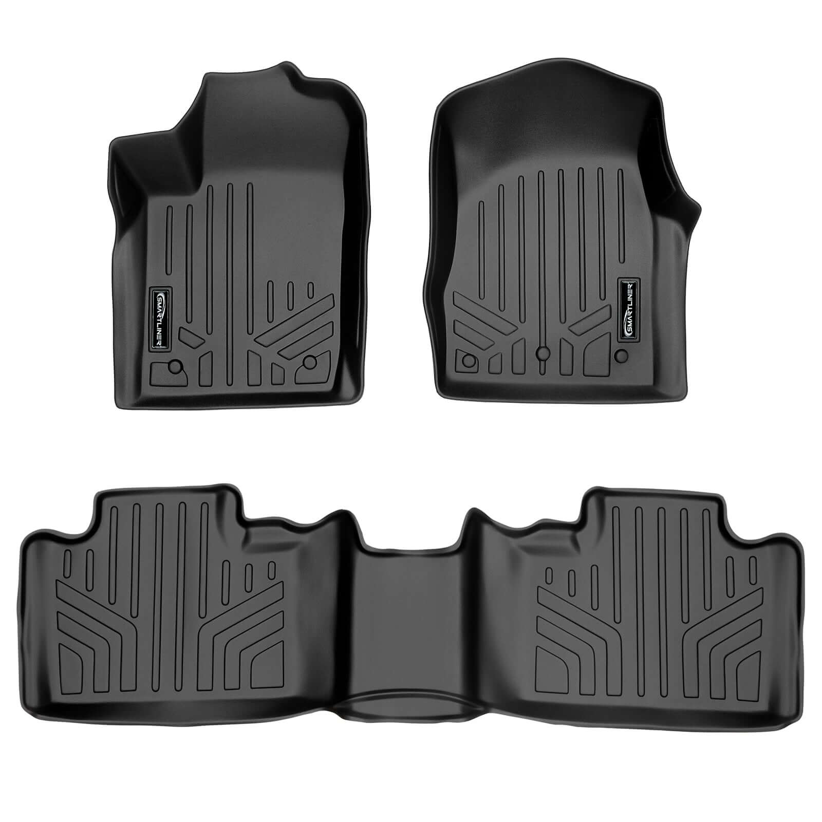 Smart Trim™ Custom Fit Floor Liners For 2013-16 Durango with 1st Row Dual Floor Hooks & 2nd Row Bench Seat