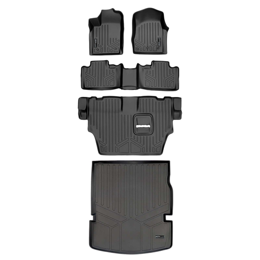 Smart Trim™ Custom Fit Floor Liners For 2013-16 Durango with 1st Row Dual Floor Hooks & 2nd Row Bench Seat