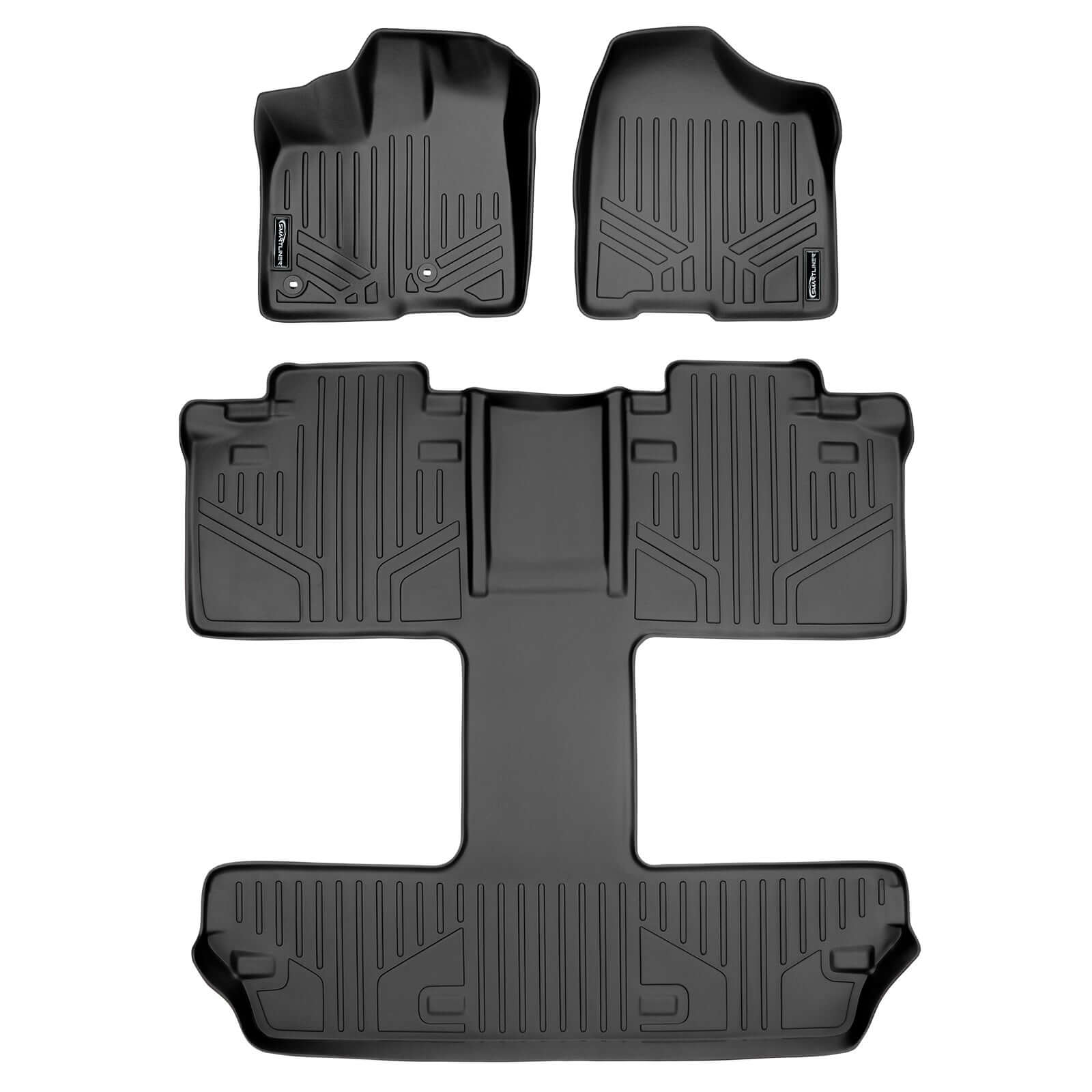 Smart Trim™ Custom Fit Floor Liners For 2013 2020 Toyota Sienna 7 Passenger Model