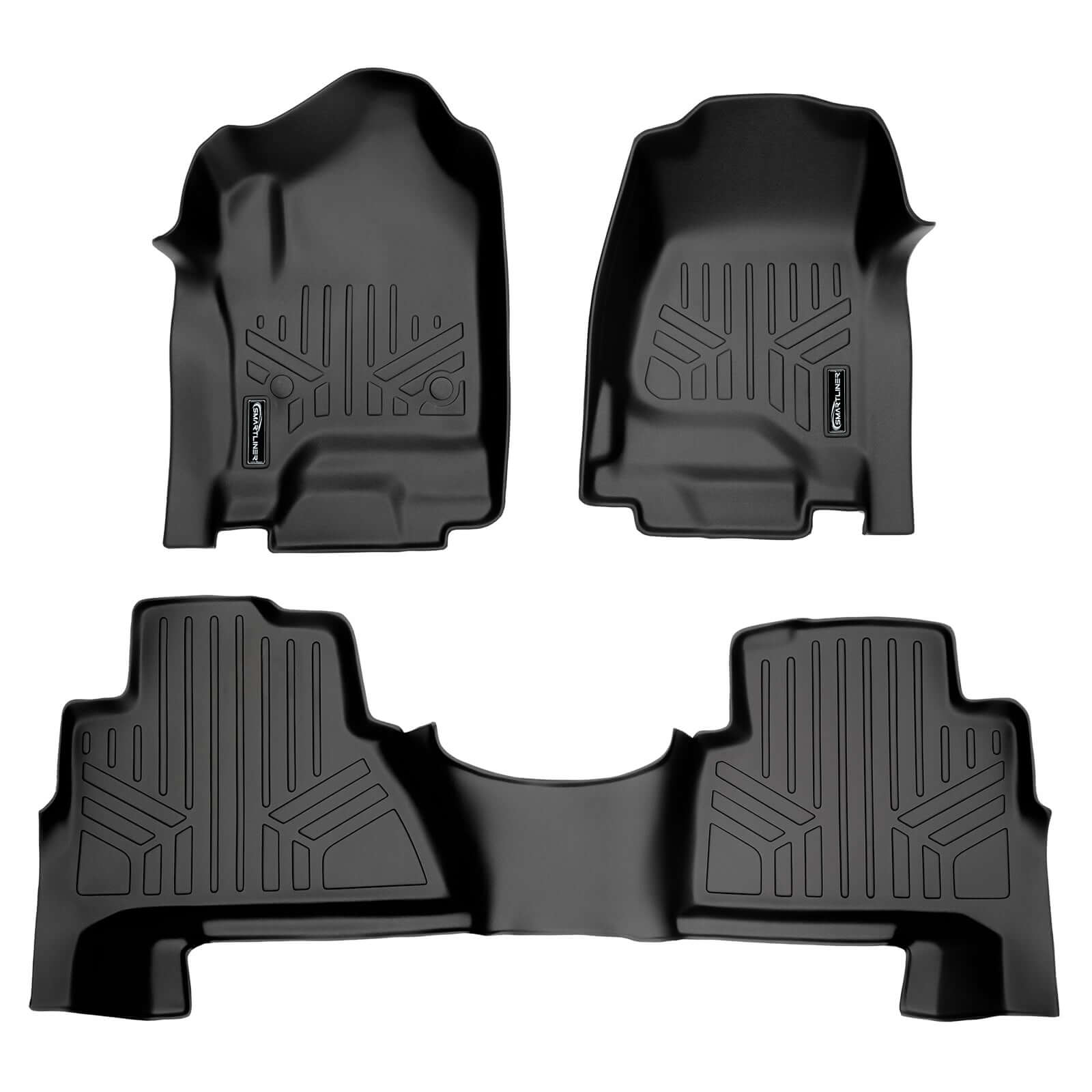 Smart Trim™ Custom Fit Floor Liners For 2015-2020 Cadillac Escalade with Second Row Bucket Seats