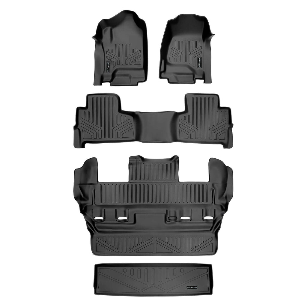 Smart Trim™ Custom Fit Floor Liners For 2015-2020 Chevrolet Tahoe / GMC Yukon With 2nd Row Bucket Seats