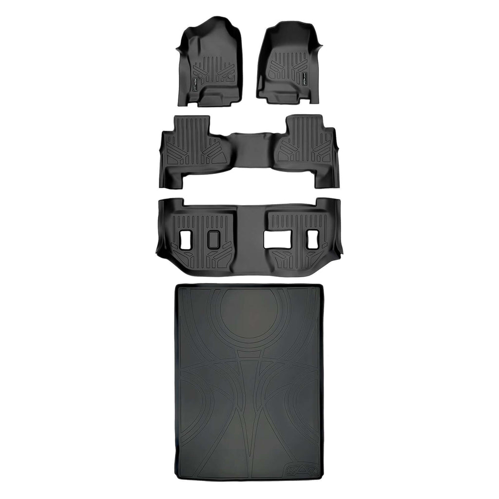 SMARTLINER Custom Fit Floor Liners For 2015-2020 Suburban / Yukon XL (with 2nd Row Bench Seat)