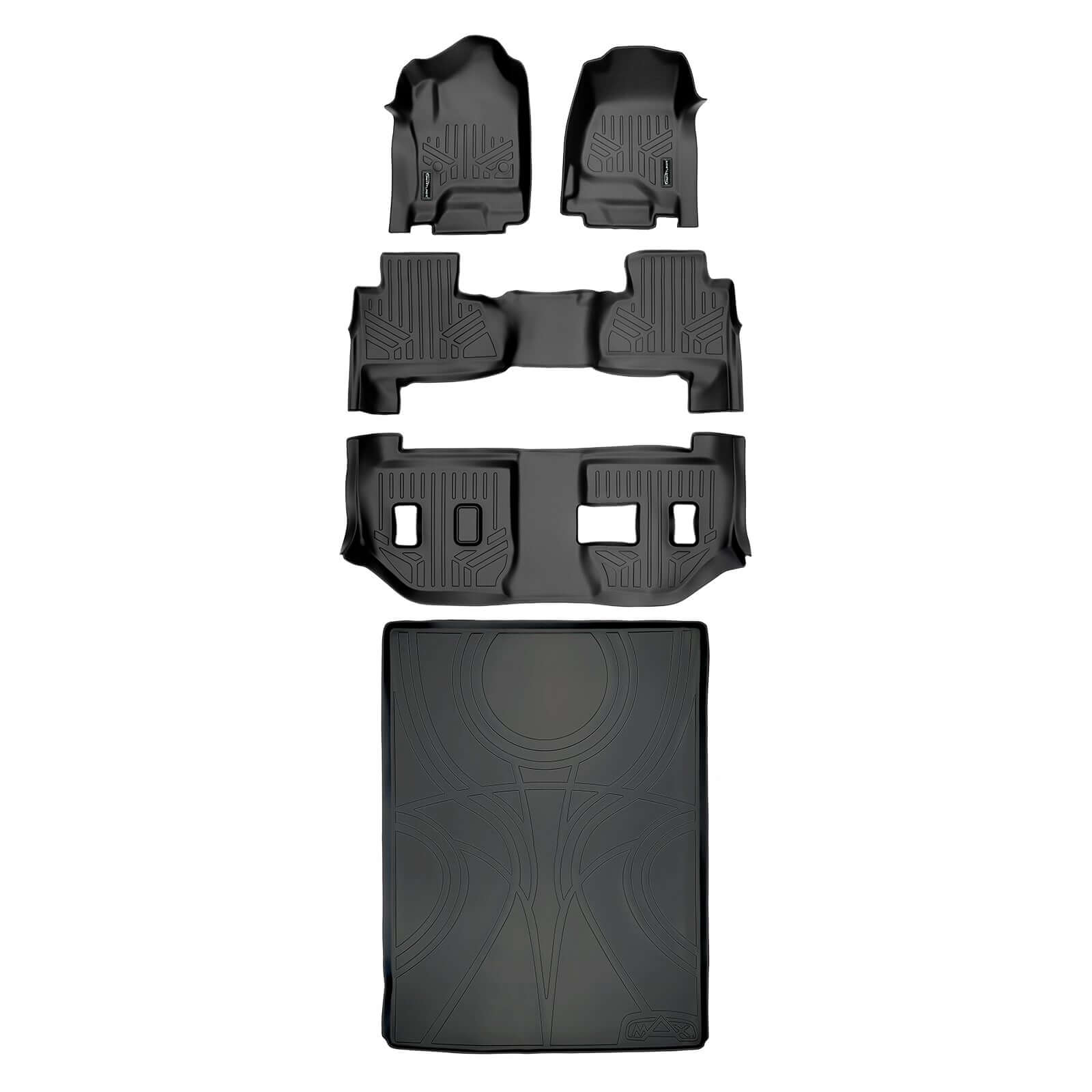 SMARTLINER Custom Fit Floor Liners For 2015-2020 Suburban / Yukon XL (with 2nd Row Bench Seat)