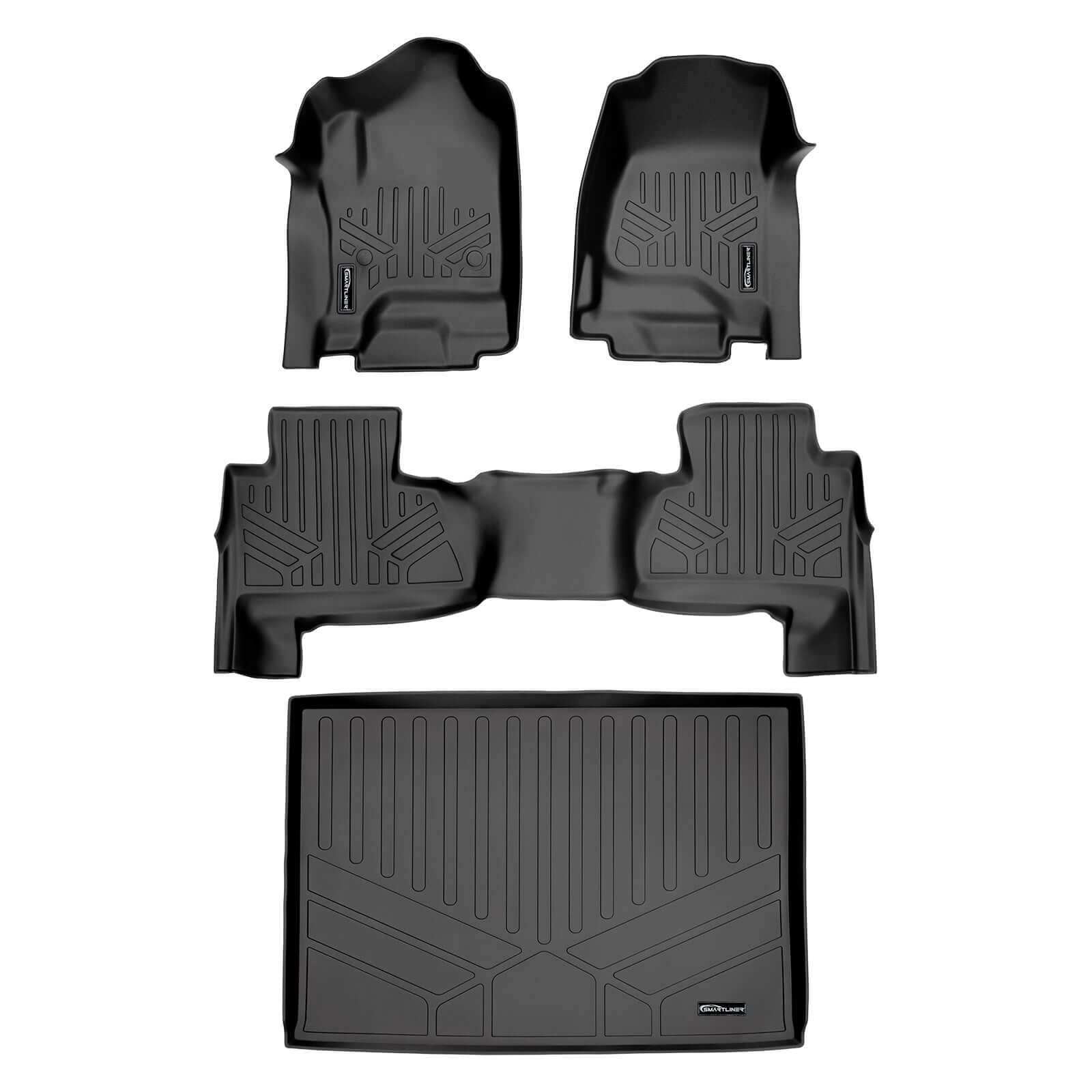 SMARTLINER Custom Fit Floor Liners For 2015-2020 Suburban / Yukon XL (with 2nd Row Bench Seat)