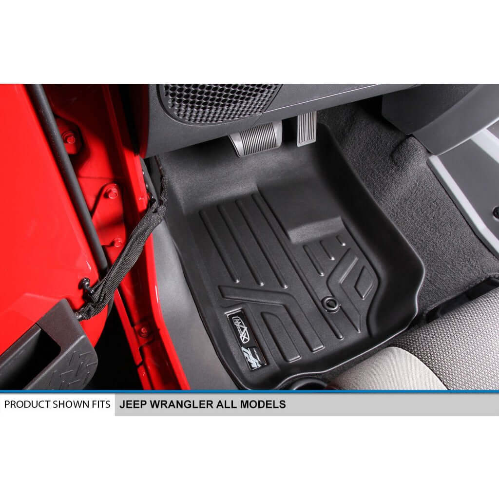 SMARTLINER Custom Fit Floor Liners For 2011-2013 Jeep Wrangler 2-Door Models Only