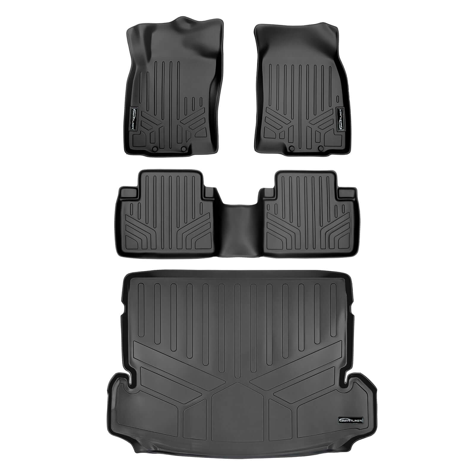 SMARTLINER Custom Fit Floor Liners For 2014-2020 Nissan Rogue (with 3rd Row Seats)
